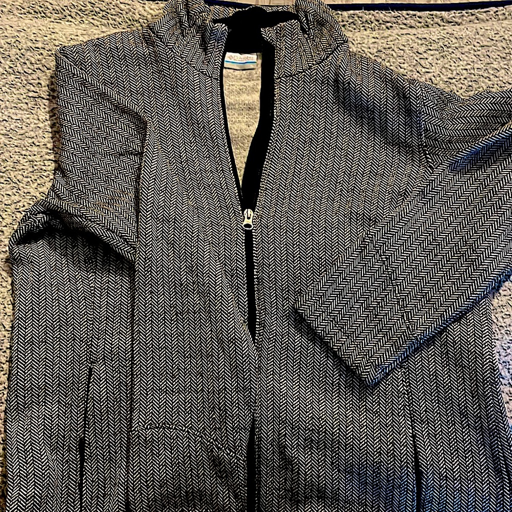 Columbia cotton zip up warm up